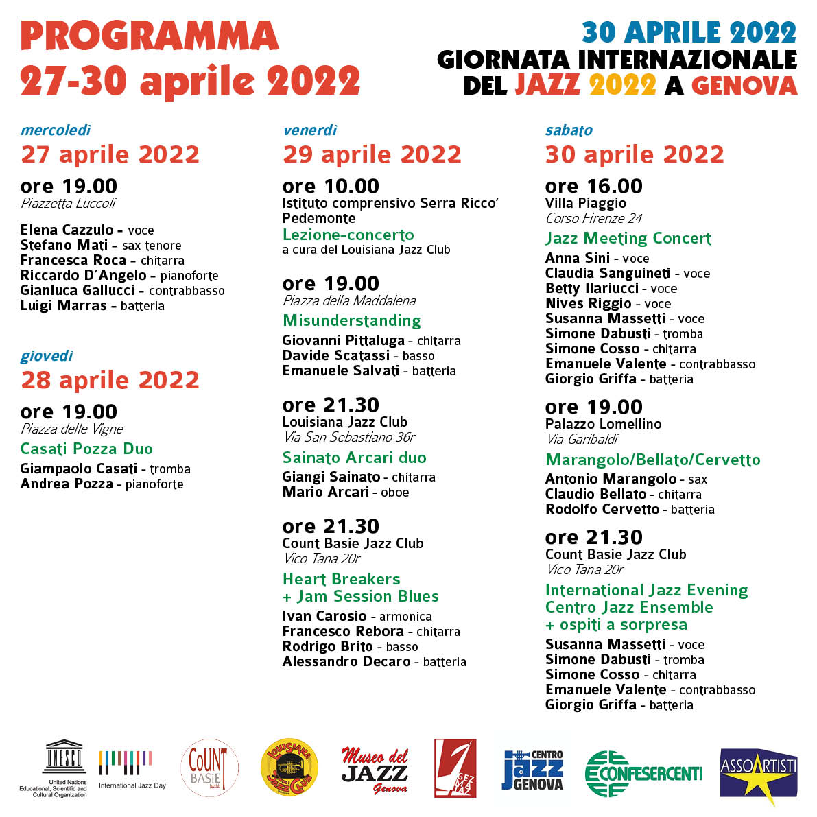 International Jazz Day a Genova
